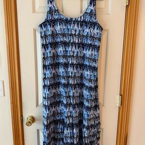 Midi Martins Dress Low Tide Navy Stripes and Sails